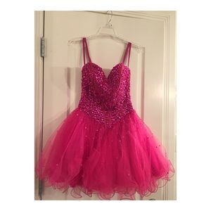 Mori Lee by Madeline Gardner Short Pink Dress